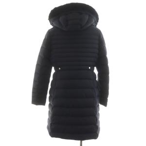 TOMMY HILFIGER ダウンコート ロング丈 フード ファー ナイロン アウター L 紺 ネイビー WW0WW21015-094