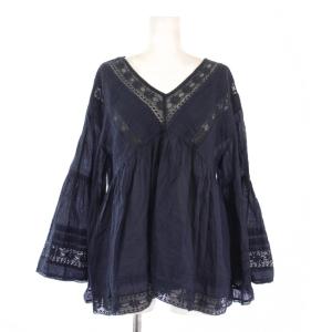 LACE/VOIL V NECK TOP レースボイルVネックトップス シャツ ブラウス プルオーバー