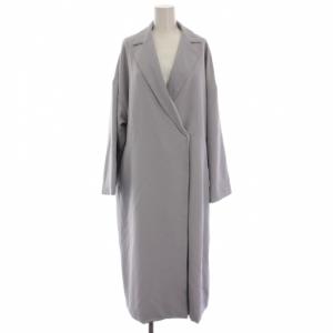 撥水&花粉ガード チェスターコート ロング 春アウター F ブルーグレー 673-5111303 /YM