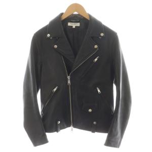 シープ ダブルライダースジャケット 羊革 アウター S 黒 ブラック 1225-199-7630 /AN13