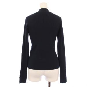 allureville キリカエリブプルオーバー リブニット 長袖 クルーネック ストレッチ 2 紺 ネイビー /BB