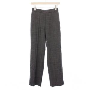 24AW サイドラインチェックパンツ スラックス ウール 38 グレー 24030586210030 /BB