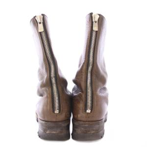 THEE OLD CIRCUS ジオールドサーカス イタリアンショルダー バックジップ ショートブーツ 41 ブラウン
