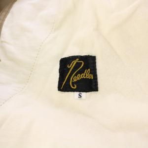 Needles シルクリネンヒザデルパンツ ワイド タック ジップフライ ワンカラー S ベージュ /BB