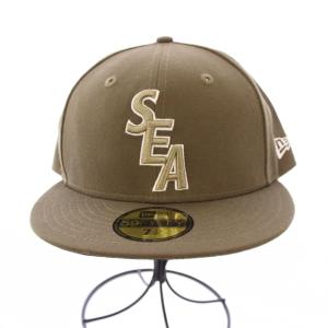 NEW ERA WIND AND SEA 59FIFTY キャップ 帽子 ロゴ 6パネル 刺繍 59.5cm カーキ /BB