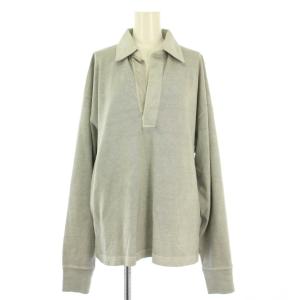 24AW コットンスキッパープルオーバー カットソー スウェット 長袖 ワンカラー 無地 1 グレー 168-5166014