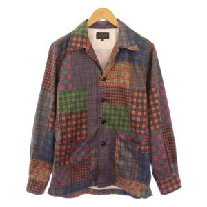 パッチワークキャンプカラージャケット アウター シングル 総裏地 M マルチカラー 11-16-0364-139