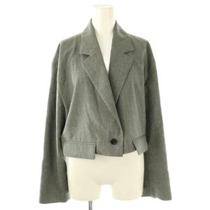 25SS 25010240603010 ツイルコンパクトテーラードジャケット クロップド グレー /ES