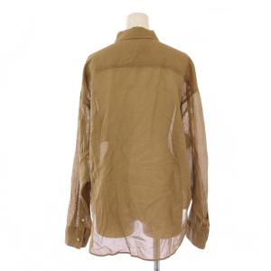 NOBLE 25SS アキハストライプオーバーシャツ ブラウス 長袖 F ブラウン 25050240502020 /BM