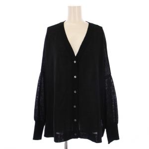 24AW PL/W ワイド2WAY Vネックカーディガン 長袖 ウール F 黒 24080240850030