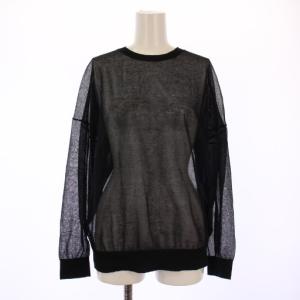 25SS CO/PL シアープルオーバー ニット カットソー 長袖 F 黒 25080240860020