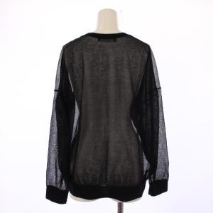 NOBLE 25SS CO/PL シアープルオーバー ニット カットソー 長袖 F 黒 25080240860020