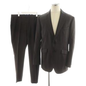 スーツ セットアップ テーラードジャケット シングル パンツ スラックス 98AB6 茶 ブラウン 14AA31R32