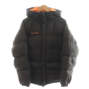 エレメントグレイシャーパーカ ダウンジャケット ジップアップ ベルクロ フード ロゴ 刺繍 ナイロン アウター