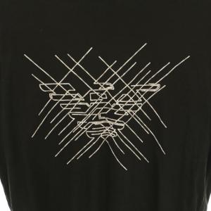 EMPORIO ARMANI Tシャツ カットソー 半袖 刺繍 M ブラック /ES