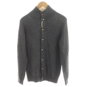 カーディガン リブ ロゴ 刺繍 コットン ウール 2 グレー D1N15-814-06 /AN40