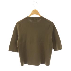 UNITED ARROWS ニット カットソー プルオーバー 五分袖 カーキ /CX OS