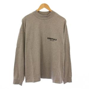 Tシャツ ロンT 長袖 クルーネック ストレッチ ロゴ XS グレー /BB