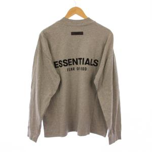 FOG ESSENTIALS Tシャツ ロンT 長袖 クルーネック ストレッチ ロゴ XS グレー /BB