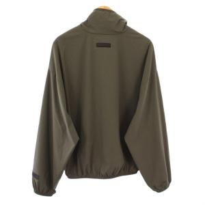 FOG ESSENTIALS トレーナー ナイロン スタンドカラー ストレッチ ハーフジップ ロゴ XS カーキ /BB