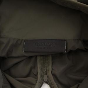 FOG ESSENTIALS トレーナー ナイロン スタンドカラー ストレッチ ハーフジップ ロゴ XS カーキ /BB