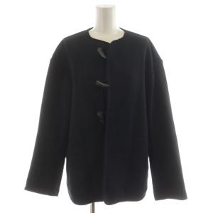 23AW ラッセルコットン クルーネックジャケット トグルボタン 36 黒 ブラック 12073407102