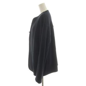 MACPHEE 23AW ラッセルコットン クルーネックジャケット トグルボタン 36 黒 ブラック 12073407102