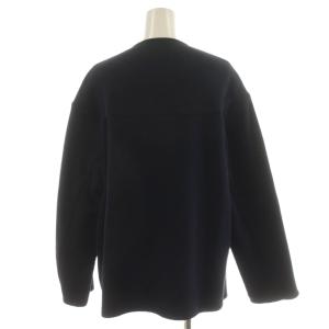 MACPHEE 23AW ラッセルコットン クルーネックジャケット トグルボタン 36 黒 ブラック 12073407102