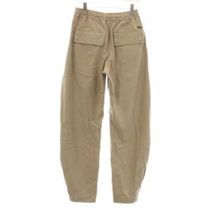 LACOSTE フランネルワイドトラウザー イージーパンツ ワッペン 36 ベージュ HF7449 /KU
