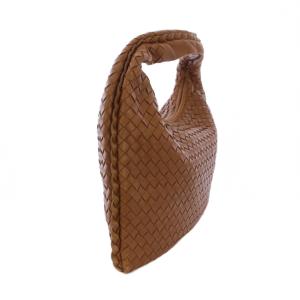 BOTTEGA VENETA イントレチャート レザー ホーボーバッグ ブラウン 115653
