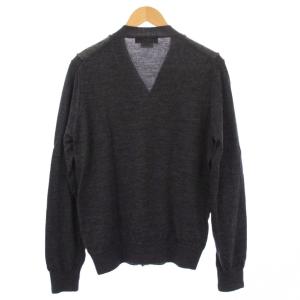 Comme des Garçons Homme Deux AD2019 ニットカーディガン 長袖 Vネック ウール M グレー /BB
