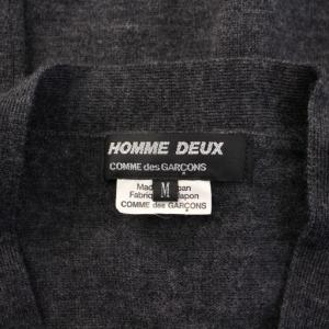 Comme des Garçons Homme Deux AD2019 ニットカーディガン 長袖 Vネック ウール M グレー /BB