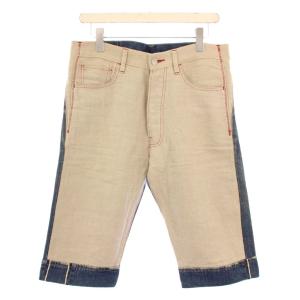 Levi's AD2007 デニムパンツ ジーンズ ハーフ ボタンフライ ロゴパッチ 麻 リネン 切替