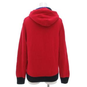 POLO RALPH LAUREN ニットジップアップパーカー フード ジャケット ロゴ L 赤 レッド 紺 ネイビー /GV AA