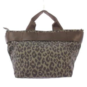 BRIEFING LEOPARD TOTE レオパードトート ハンドバッグ ヒョウ柄 ナイロン カーキ グレー /BB