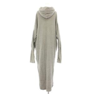 AMERICANA ワッフルワンピース ロング 長袖 フード サムホール グレー /YT