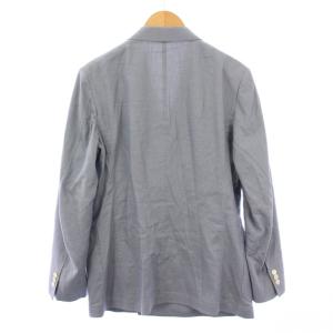 Paul Stuart テーラードジャケット ブレザー アウター ダブル 麻 リネン混 46 水色 ライトブルー /BB