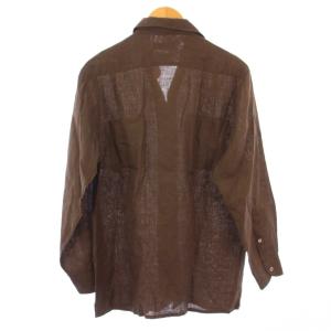TOMORROWLAND PILGRIM 24SS アイリッシュリネンダブルポケットオープンカラーシャツ カジュアル 長袖 無地