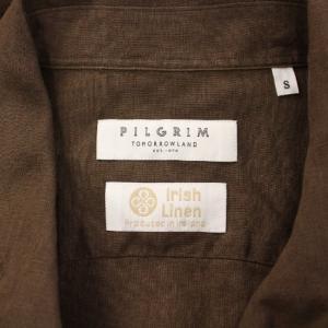 TOMORROWLAND PILGRIM 24SS アイリッシュリネンダブルポケットオープンカラーシャツ カジュアル 長袖 無地