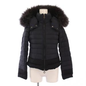 VARENA ショートダウンジャケット ラクーンファー 01 ブラック LTK20A4164