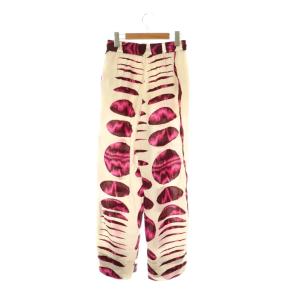 MACPHEE ワイドパンツ イージーパンツ 総柄 36 オフホワイト ピンク /DF