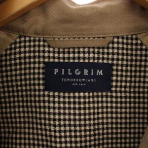 TOMORROWLAND PILGRIM リネンウール ハリントンジャケット ジップアップ M ブラウン 61-08-21-08008