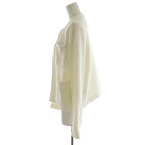 BALLSEY 24SS ハーフモールテープ 4ポケット カーディガン ニット フロントオープン S 白 ホワイト 11-02-42-02104