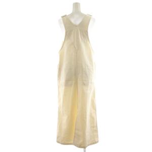 MACPHEE 24SS フレンチワーカーサージ ジャンパースカート サロペット ロング 36 白 ホワイト 12064206202