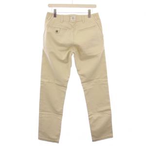 SASSAFRAS スラックスパンツ ストレート ボタンフライ ワンカラー S ベージュ /BB