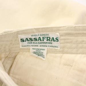 SASSAFRAS スラックスパンツ ストレート ボタンフライ ワンカラー S ベージュ /BB