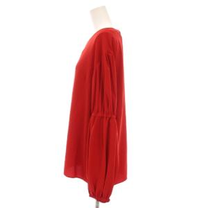 ADORE ポリエステルジョーゼットブラウス プルオーバー カットソー 長袖 38 赤 レッド 531-2110113