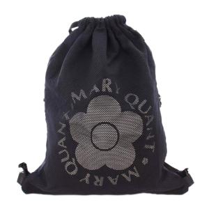 ナップサック リュックサック デイパック メッシュ ロゴ 黒 ブラック /BB