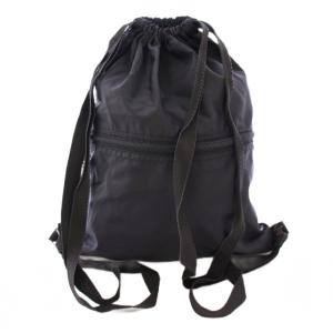 MARY QUANT ナップサック リュックサック デイパック メッシュ ロゴ 黒 ブラック /BB