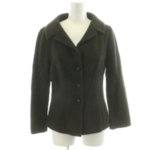 SYBILLA スーツ セットアップ ジャケット シングル フレアスカート ひざ丈 ウール 40 63-90 茶 ブラウン